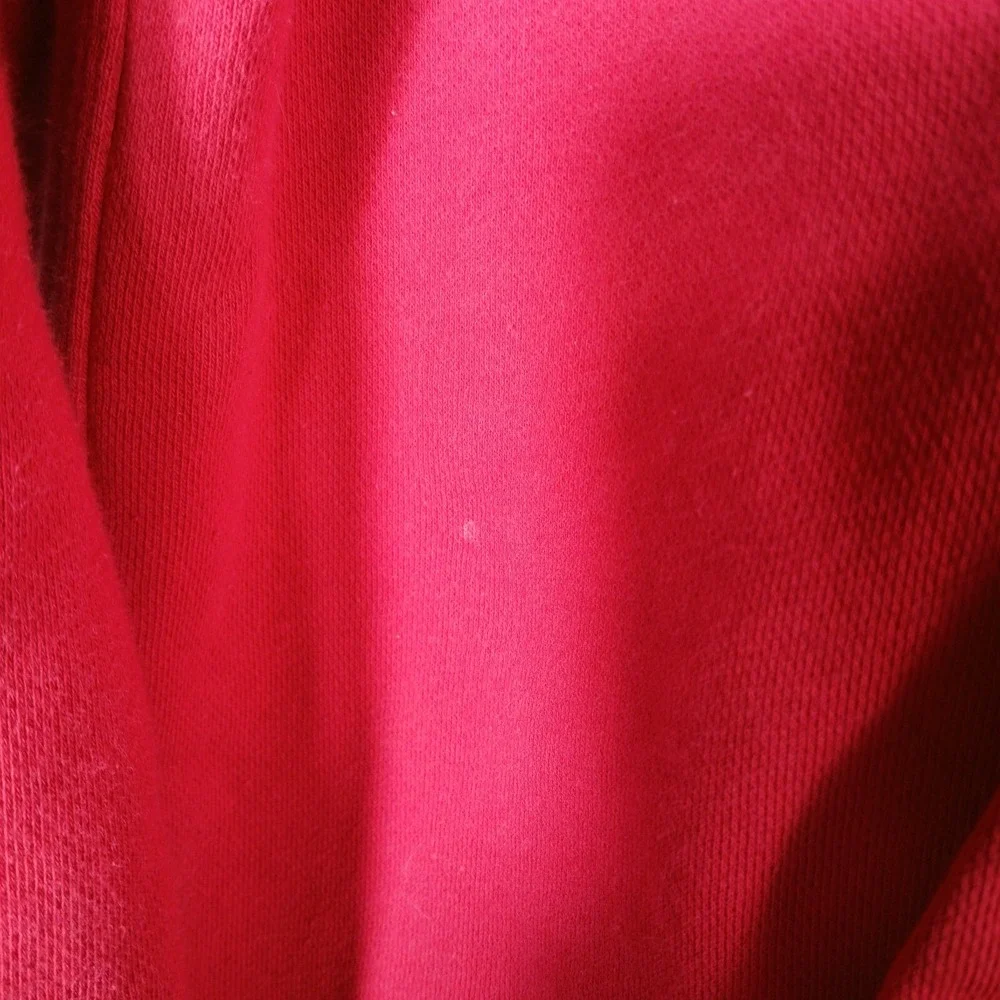 Nike Hoodie Mens M Red Tennis Hooded Sweater Club Fleece Sportswear (stain) BA39